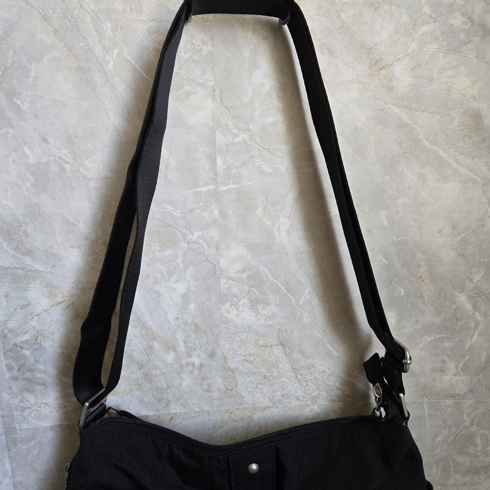 Baggallini Black Crossbody Bag with Silver Accents - Picture 3 of 11